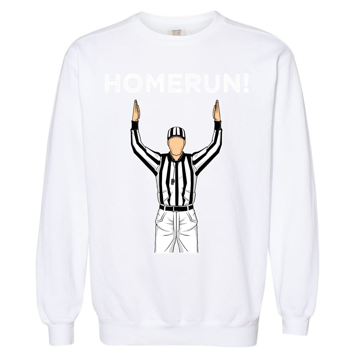 Funny HomeRun Baseball Football Up Garment-Dyed Sweatshirt