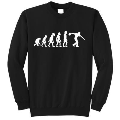 Funny Human Bowling Evolution Pin Ball Bowler Player Sweatshirt