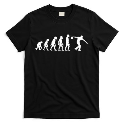 Funny Human Bowling Evolution Pin Ball Bowler Player T-Shirt