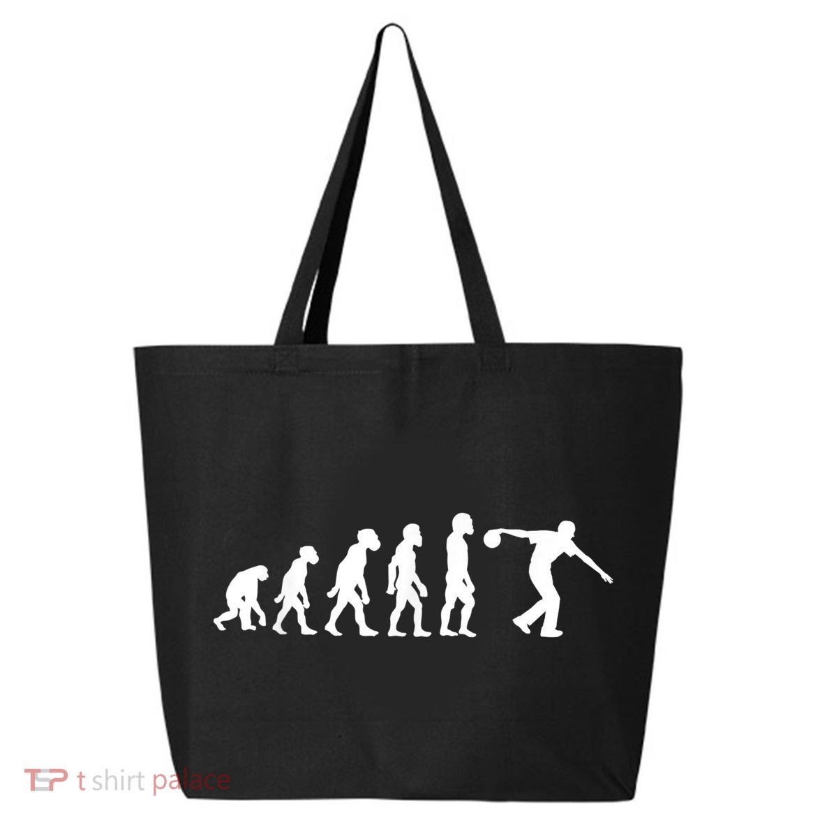 Funny Human Bowling Evolution Pin Ball Bowler Player 25L Jumbo Tote