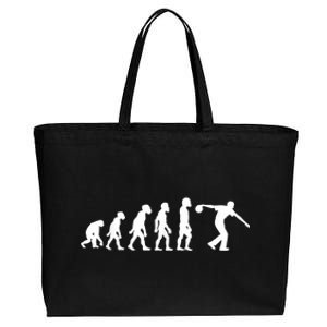 Funny Human Bowling Evolution Pin Ball Bowler Player Cotton Canvas Jumbo Tote