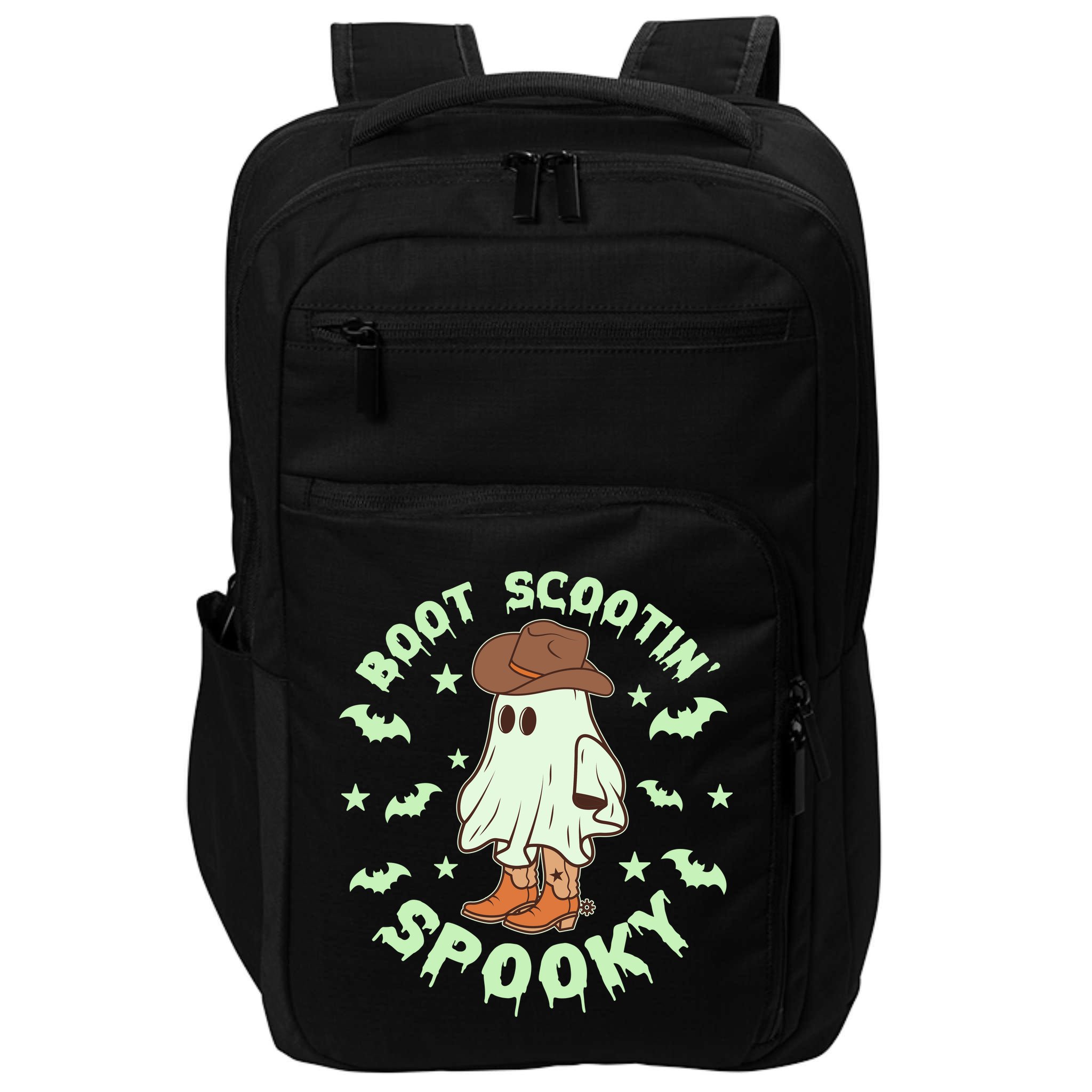 Funny Halloween Boot Scootin Spooky Cowboy Ghost Impact Tech Backpack