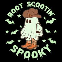 Funny Halloween Boot Scootin Spooky Cowboy Ghost Baby Bodysuit
