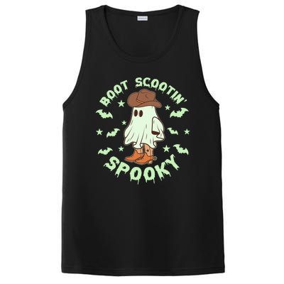 Funny Halloween Boot Scootin Spooky Cowboy Ghost PosiCharge Competitor Tank