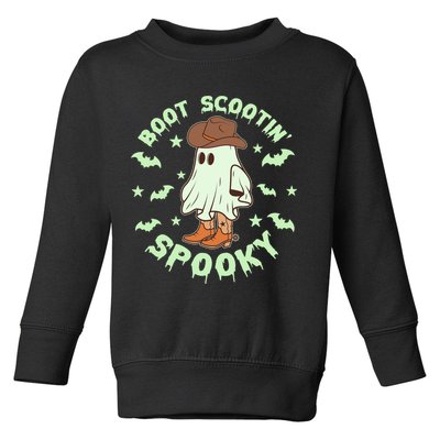 Funny Halloween Boot Scootin Spooky Cowboy Ghost Toddler Sweatshirt