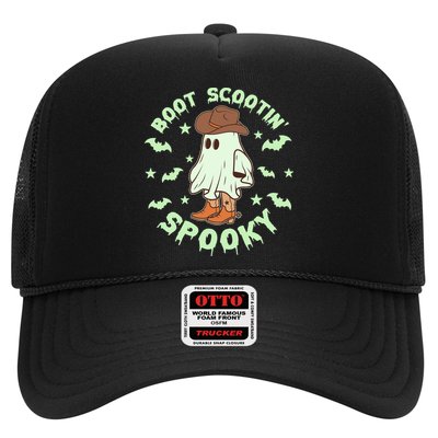 Funny Halloween Boot Scootin Spooky Cowboy Ghost Trucker Hat