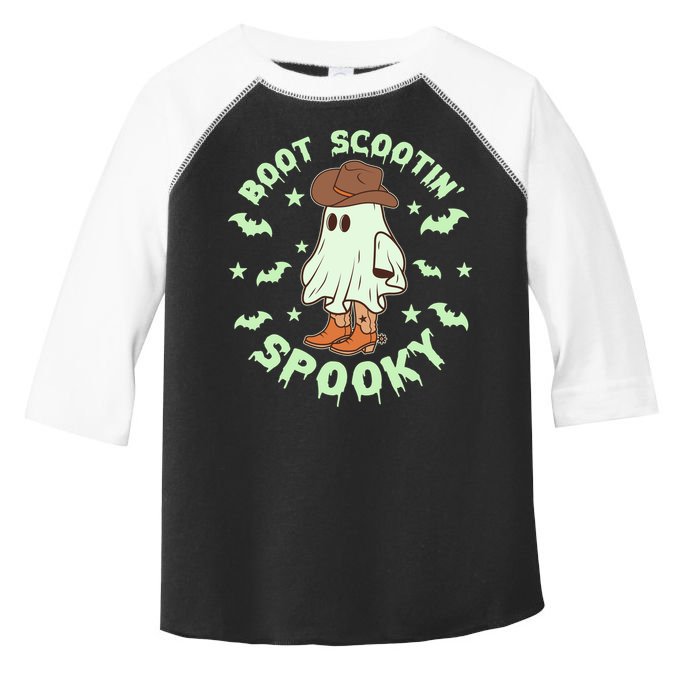 Funny Halloween Boot Scootin Spooky Cowboy Ghost Toddler Fine Jersey T-Shirt