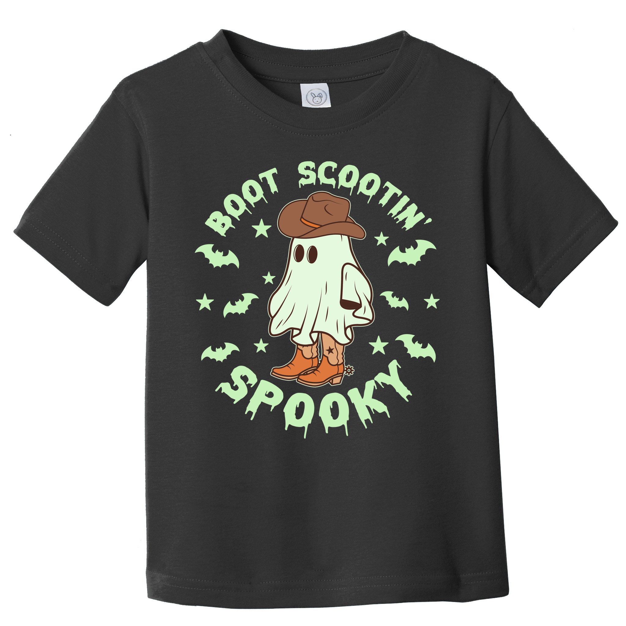Funny Halloween Boot Scootin Spooky Cowboy Ghost Toddler T-Shirt