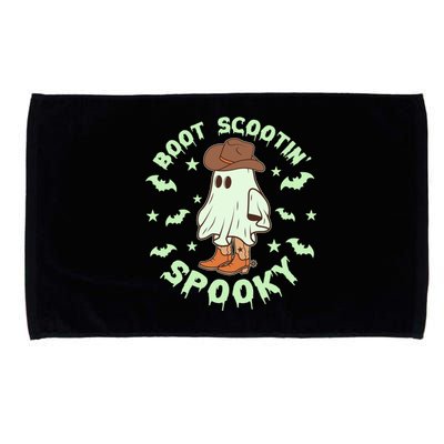 Funny Halloween Boot Scootin Spooky Cowboy Ghost Microfiber Hand Towel