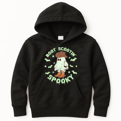 Funny Halloween Boot Scootin Spooky Cowboy Ghost Kids Hoodie
