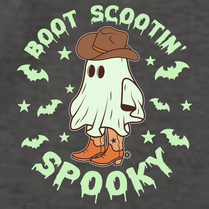 Funny Halloween Boot Scootin Spooky Cowboy Ghost Vector Backpack
