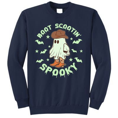 Funny Halloween Boot Scootin Spooky Cowboy Ghost Tall Sweatshirt