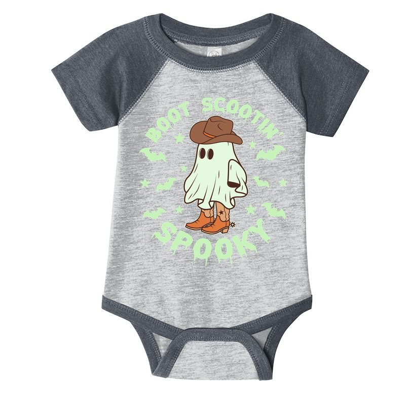 Funny Halloween Boot Scootin Spooky Cowboy Ghost Infant Baby Jersey Bodysuit