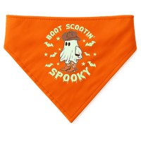 Funny Halloween Boot Scootin Spooky Cowboy Ghost USA-Made Doggie Bandana