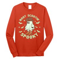 Funny Halloween Boot Scootin Spooky Cowboy Ghost Long Sleeve Shirt