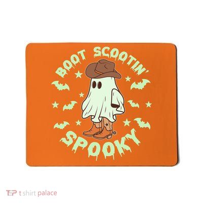Funny Halloween Boot Scootin Spooky Cowboy Ghost Mousepad