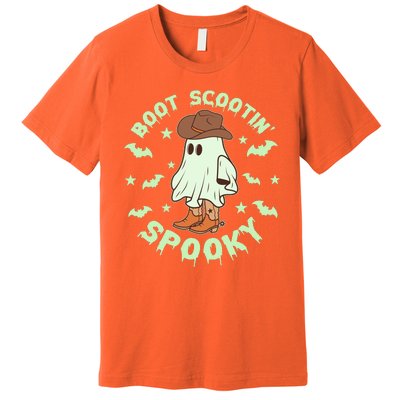 Funny Halloween Boot Scootin Spooky Cowboy Ghost Premium T-Shirt