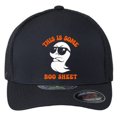 Funny Halloween Boo Ghost Costume This Is Some Boo Sheet Flexfit Unipanel Trucker Cap