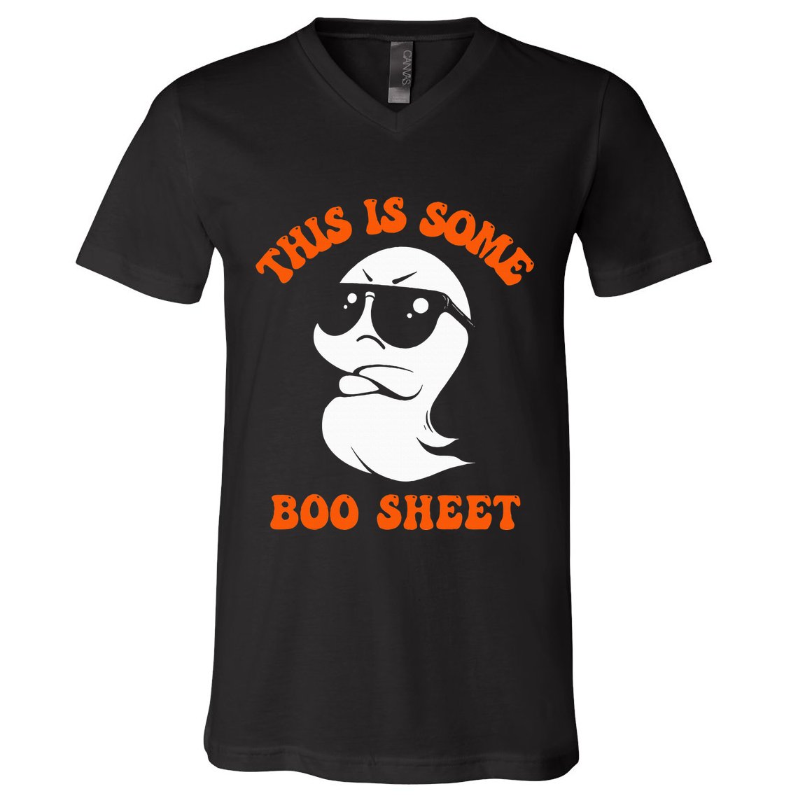 Funny Halloween Boo Ghost Costume This Is Some Boo Sheet V-Neck T-Shirt