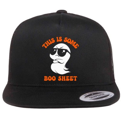 Funny Halloween Boo Ghost Costume This Is Some Boo Sheet Flatbill Hat