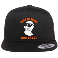 Funny Halloween Boo Ghost Costume This Is Some Boo Sheet Flat Bill Trucker Hat