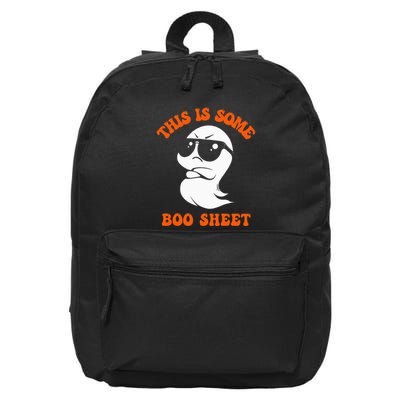 Funny Halloween Boo Ghost Costume This Is Some Boo Sheet 16 in Basic Backpack