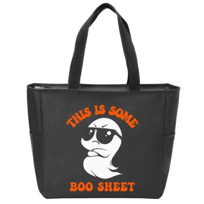 Funny Halloween Boo Ghost Costume This Is Some Boo Sheet Zip Tote Bag