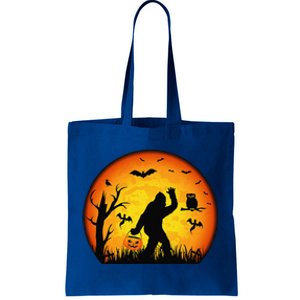 Funny Halloween Bigfoot Halloween Costume Bigfoot Pumpkin Tote Bag