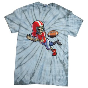 Football Halloween Boy Skeleton Halloween Tie-Dye T-Shirt