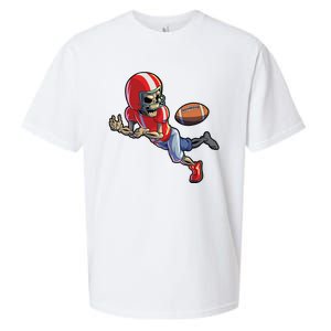 Football Halloween Boy Skeleton Halloween Sueded Cloud Jersey T-Shirt