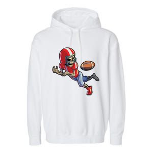 Football Halloween Boy Skeleton Halloween Garment-Dyed Fleece Hoodie