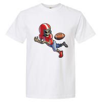 Football Halloween Boy Skeleton Halloween Garment-Dyed Heavyweight T-Shirt