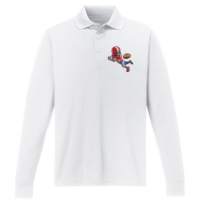 Football Halloween Boy Skeleton Halloween Performance Long Sleeve Polo