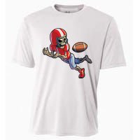 Football Halloween Boy Skeleton Halloween Cooling Performance Crew T-Shirt