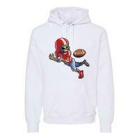 Football Halloween Boy Skeleton Halloween Premium Hoodie