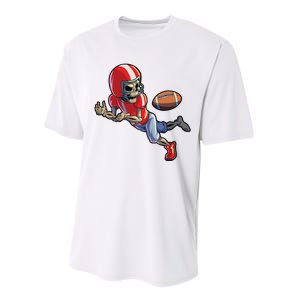 Football Halloween Boy Skeleton Halloween Performance Sprint T-Shirt