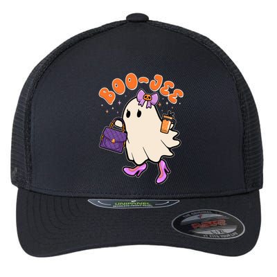 Funny Halloween BooJee Bougie Ghost Girl Flexfit Unipanel Trucker Cap