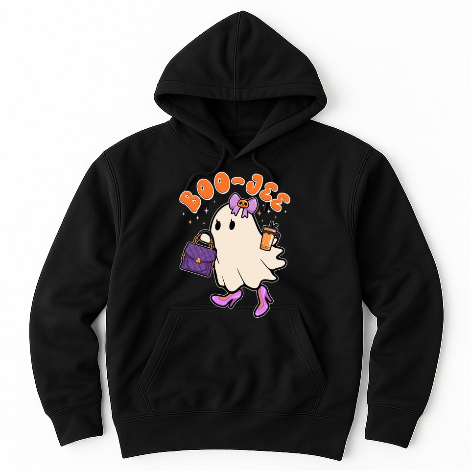 Funny Halloween BooJee Bougie Ghost Girl Hoodie