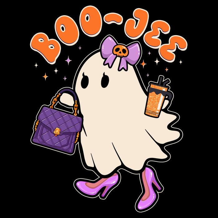 Funny Halloween BooJee Bougie Ghost Girl Polo