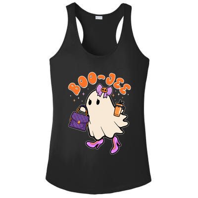 Funny Halloween BooJee Bougie Ghost Girl Ladies PosiCharge Competitor Racerback Tank
