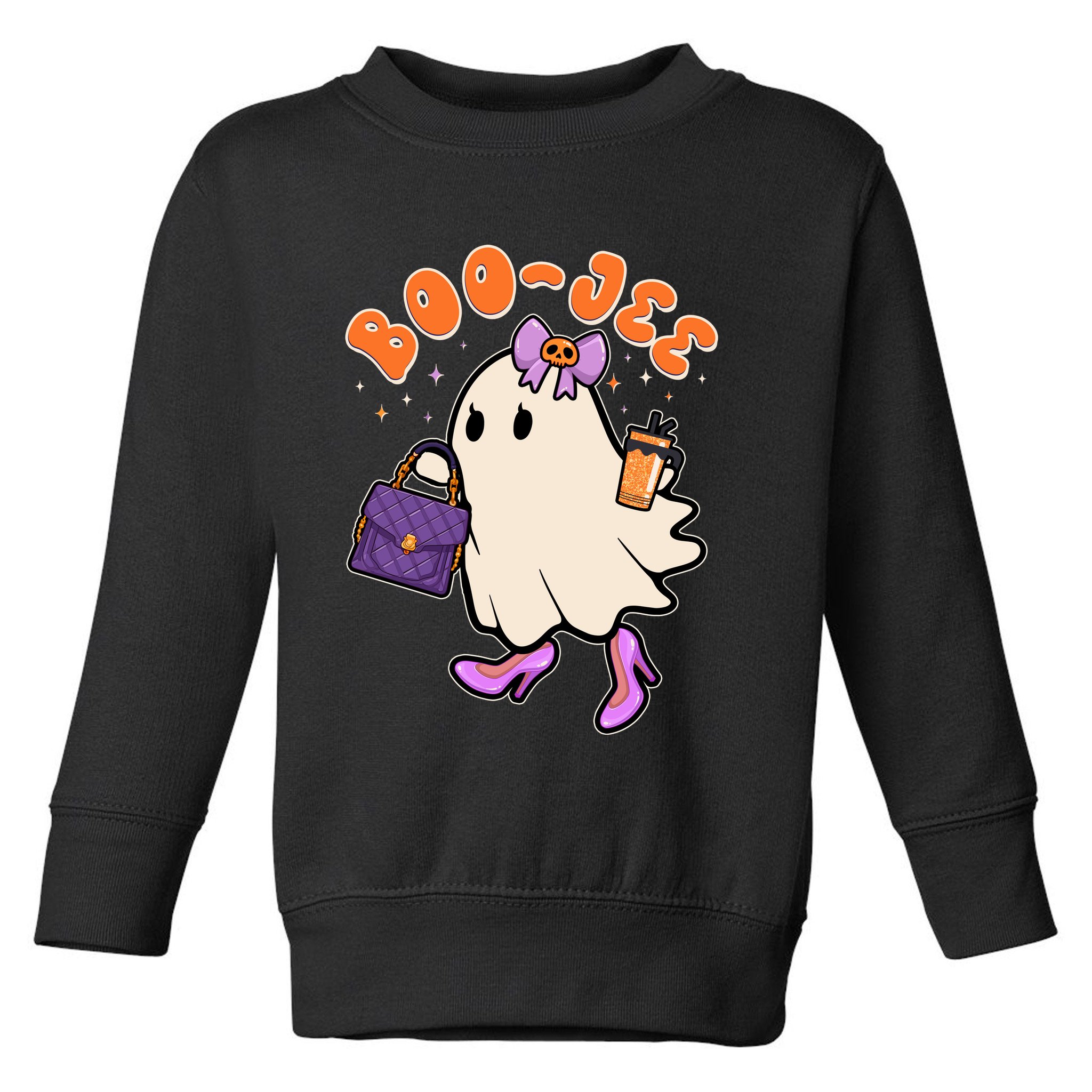 Funny Halloween BooJee Bougie Ghost Girl Toddler Sweatshirt