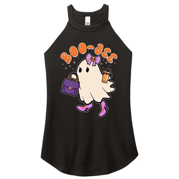 Funny Halloween BooJee Bougie Ghost Girl Women's Perfect Tri Rocker Tank