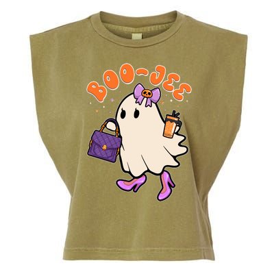 Funny Halloween BooJee Bougie Ghost Girl Garment-Dyed Women's Muscle Tee