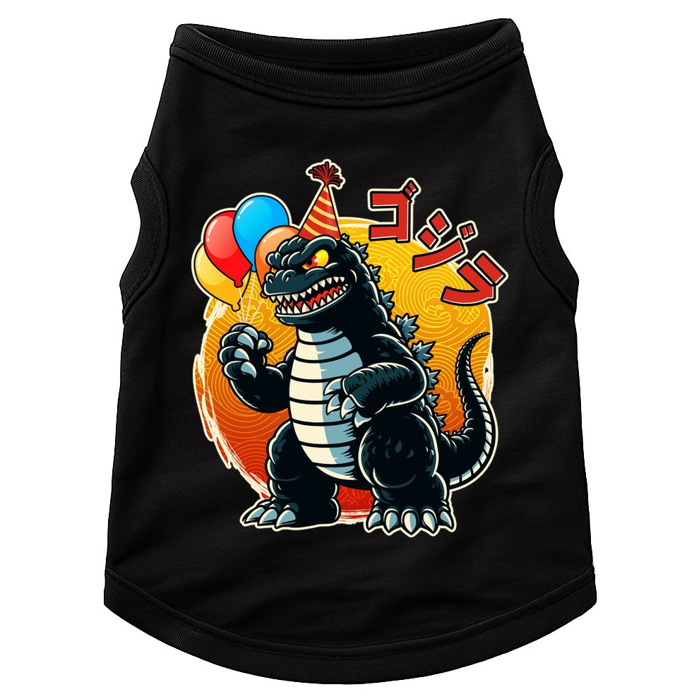 Funny Happy Birthday Japanese Kaiju Monster Doggie Tank