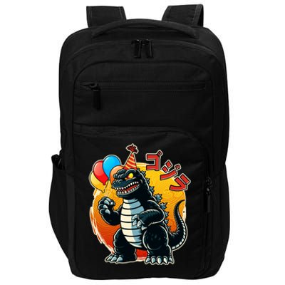 Funny Happy Birthday Japanese Kaiju Monster Impact Tech Backpack