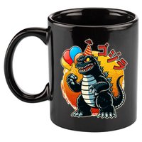 Funny Happy Birthday Japanese Kaiju Monster 11oz C Handle Ceramic Mug