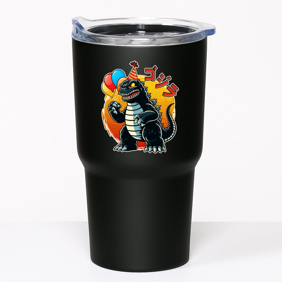 Funny Happy Birthday Japanese Kaiju Monster Tumbler