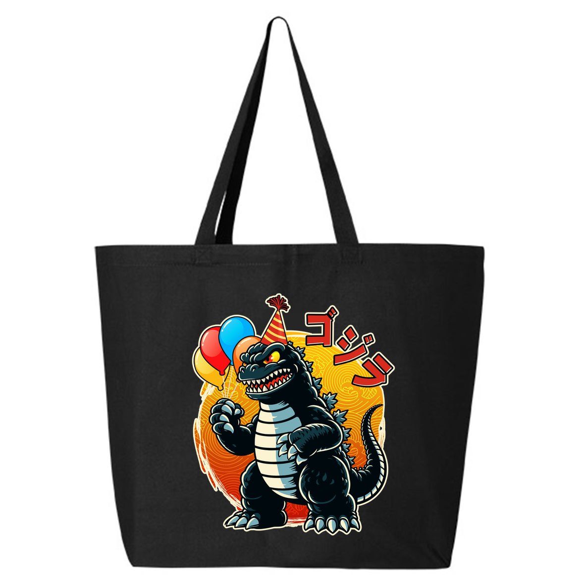 Funny Happy Birthday Japanese Kaiju Monster 25L Jumbo Tote