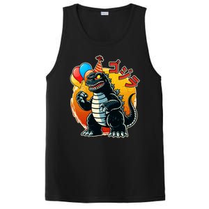 Funny Happy Birthday Japanese Kaiju Monster PosiCharge Competitor Tank