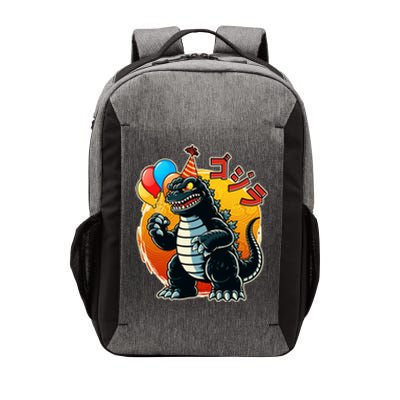 Funny Happy Birthday Japanese Kaiju Monster Vector Backpack